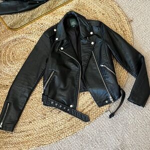 Pleather Biker Jacket